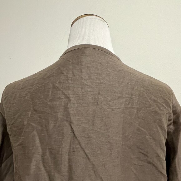 Eileen Fisher brown button up tunic jacket top M - Picture 4 of 6